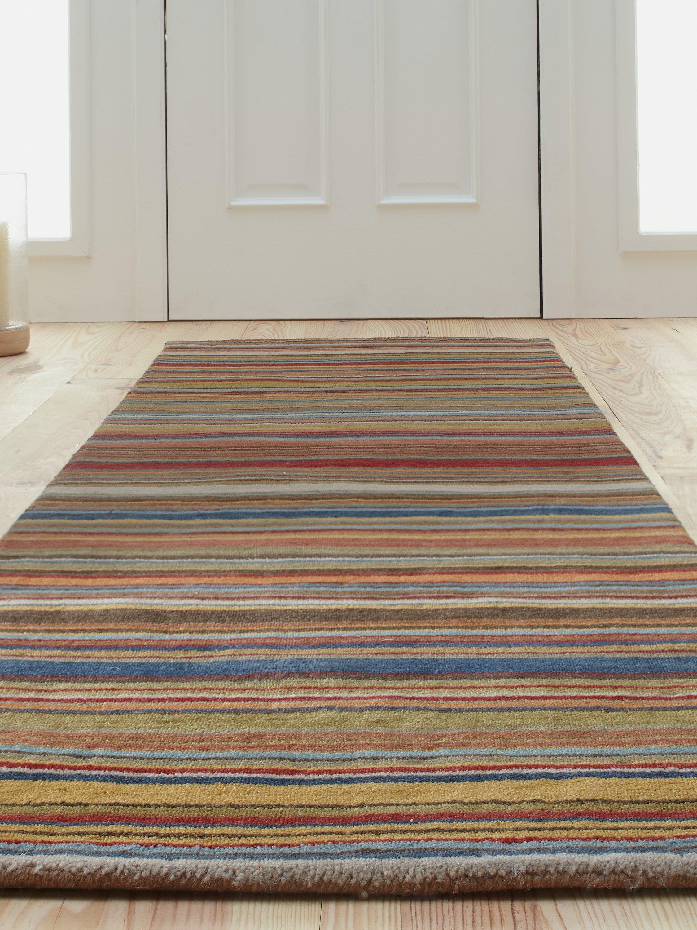 John Lewis Russet Multistripe hand loomed rug 120x60cm, UK version