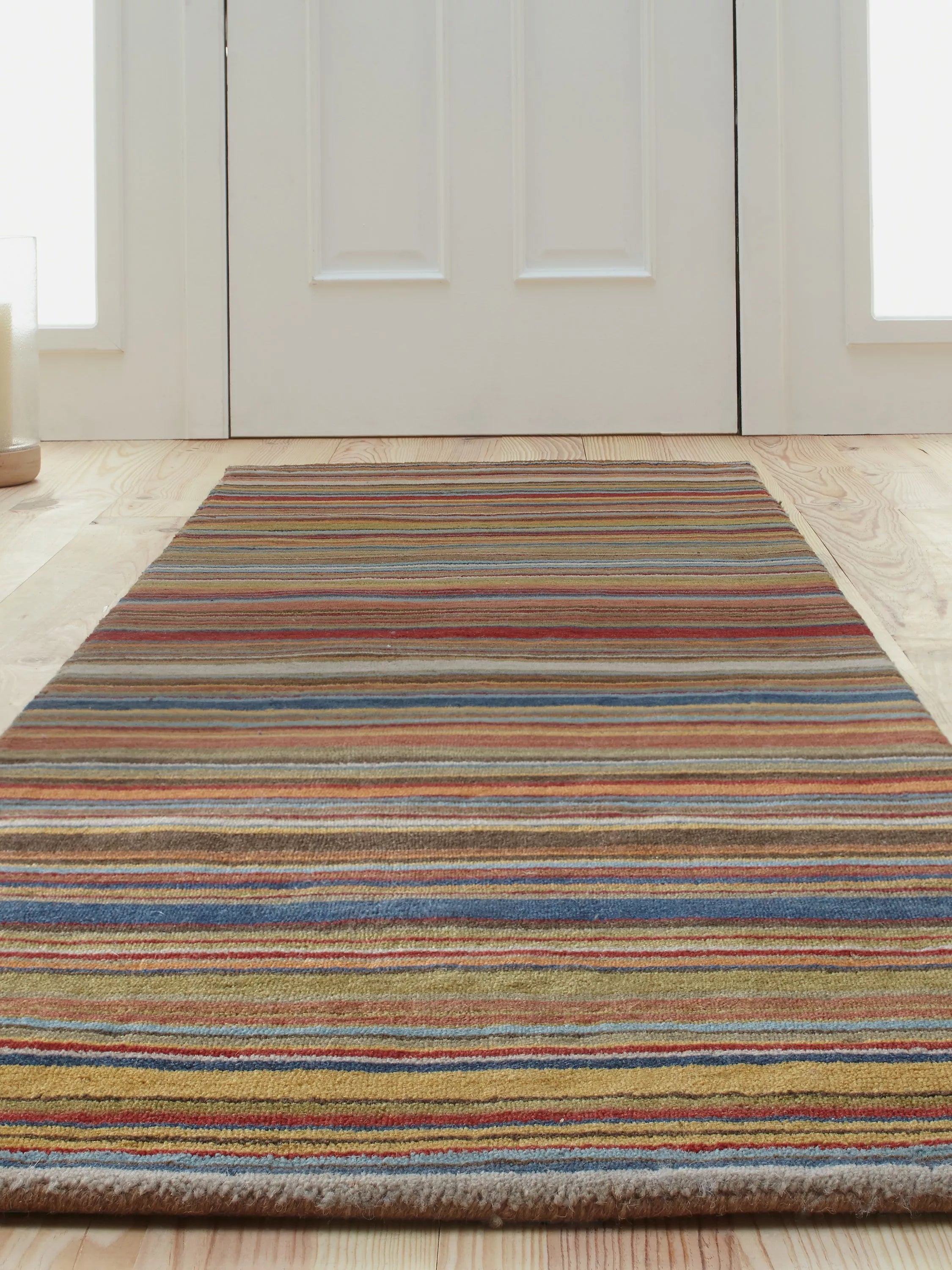 John Lewis Russet Multistripe hand loomed rug 120x60cm, UK version