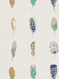 Harlequin Limosa wallpaper in indigo, mustard, and stone, UK version