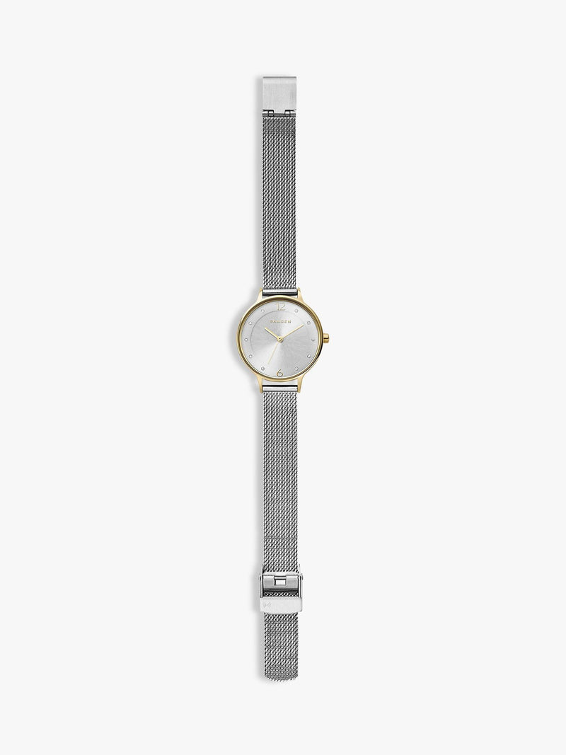 Skagen women's Anita mesh bracelet watch silver - British product