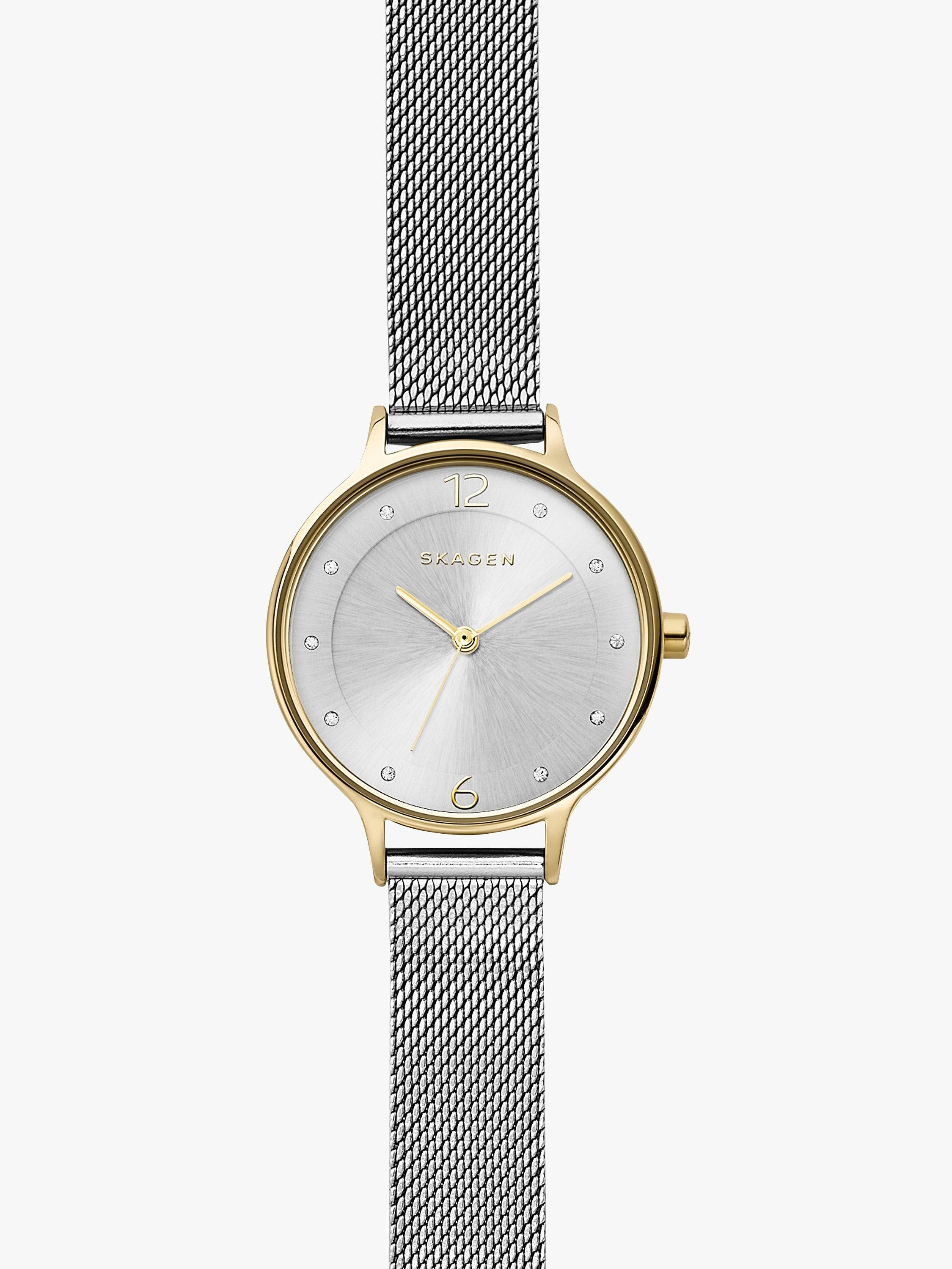 Skagen women's Anita mesh bracelet watch silver - British product