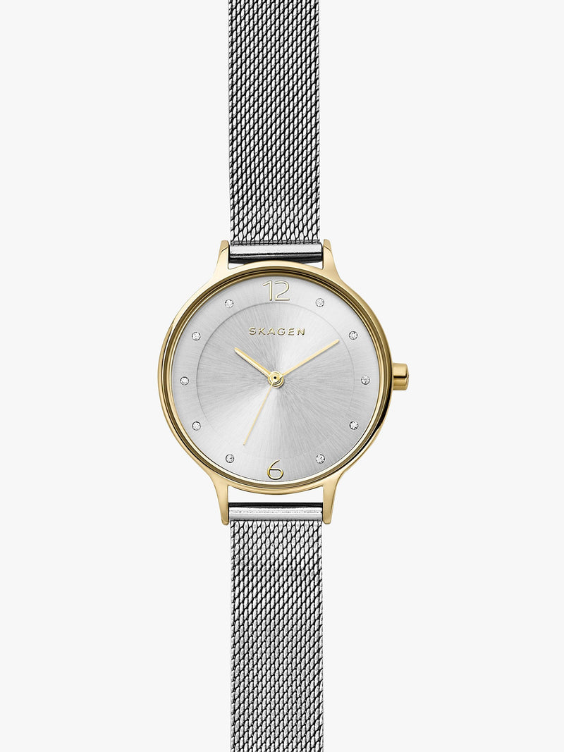 Skagen women's Anita mesh bracelet watch silver - British product