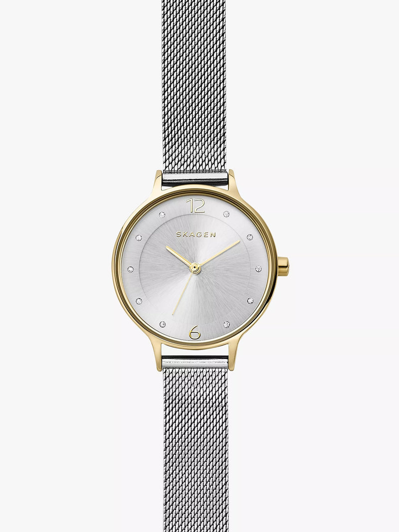 Skagen women's Anita mesh bracelet watch silver - British product