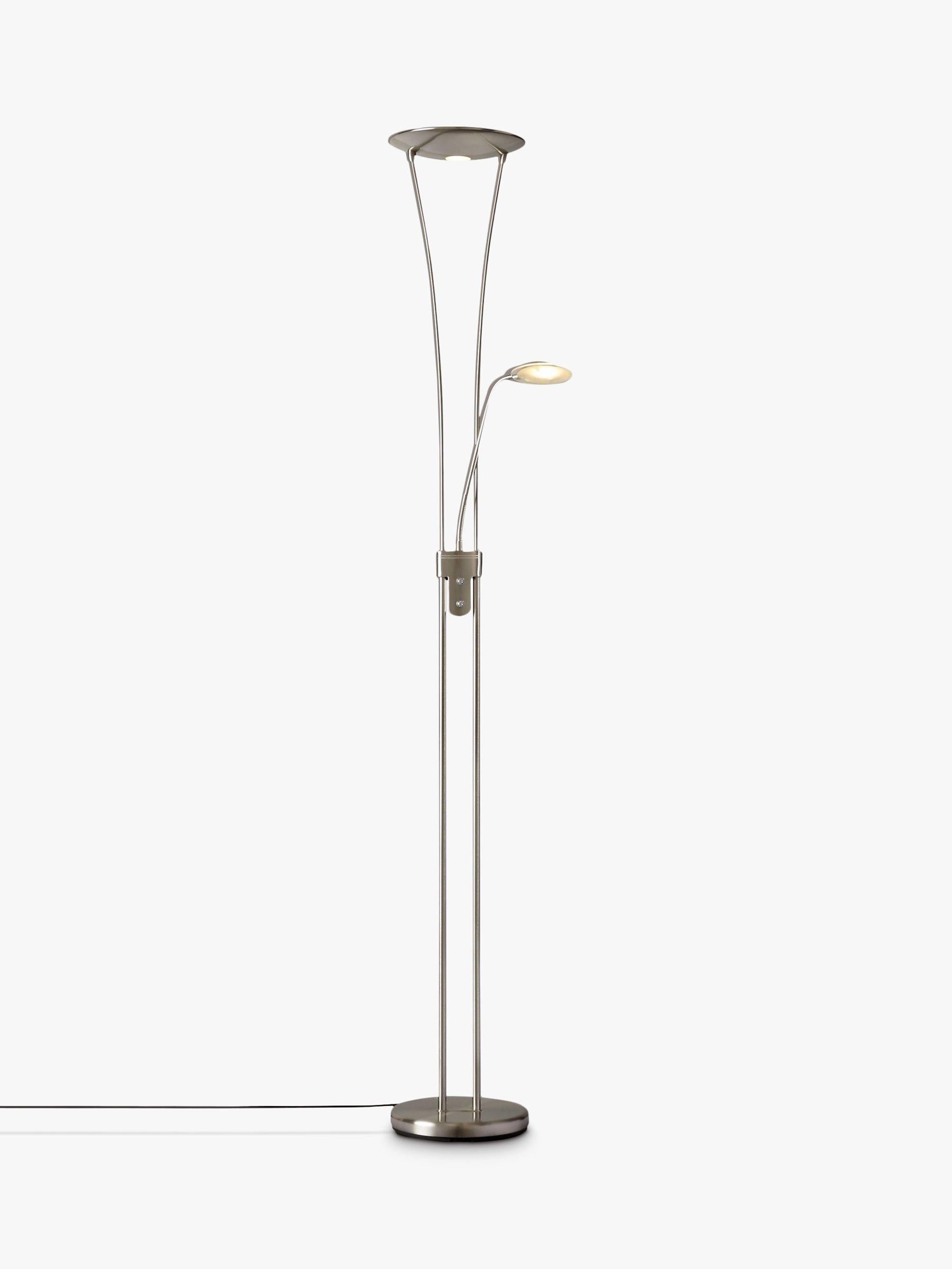 John Lewis Levity LED floor lamp satin nickel - British product