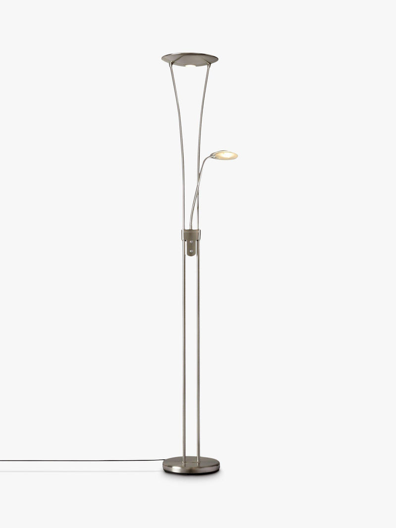 John Lewis Levity LED floor lamp satin nickel - British product