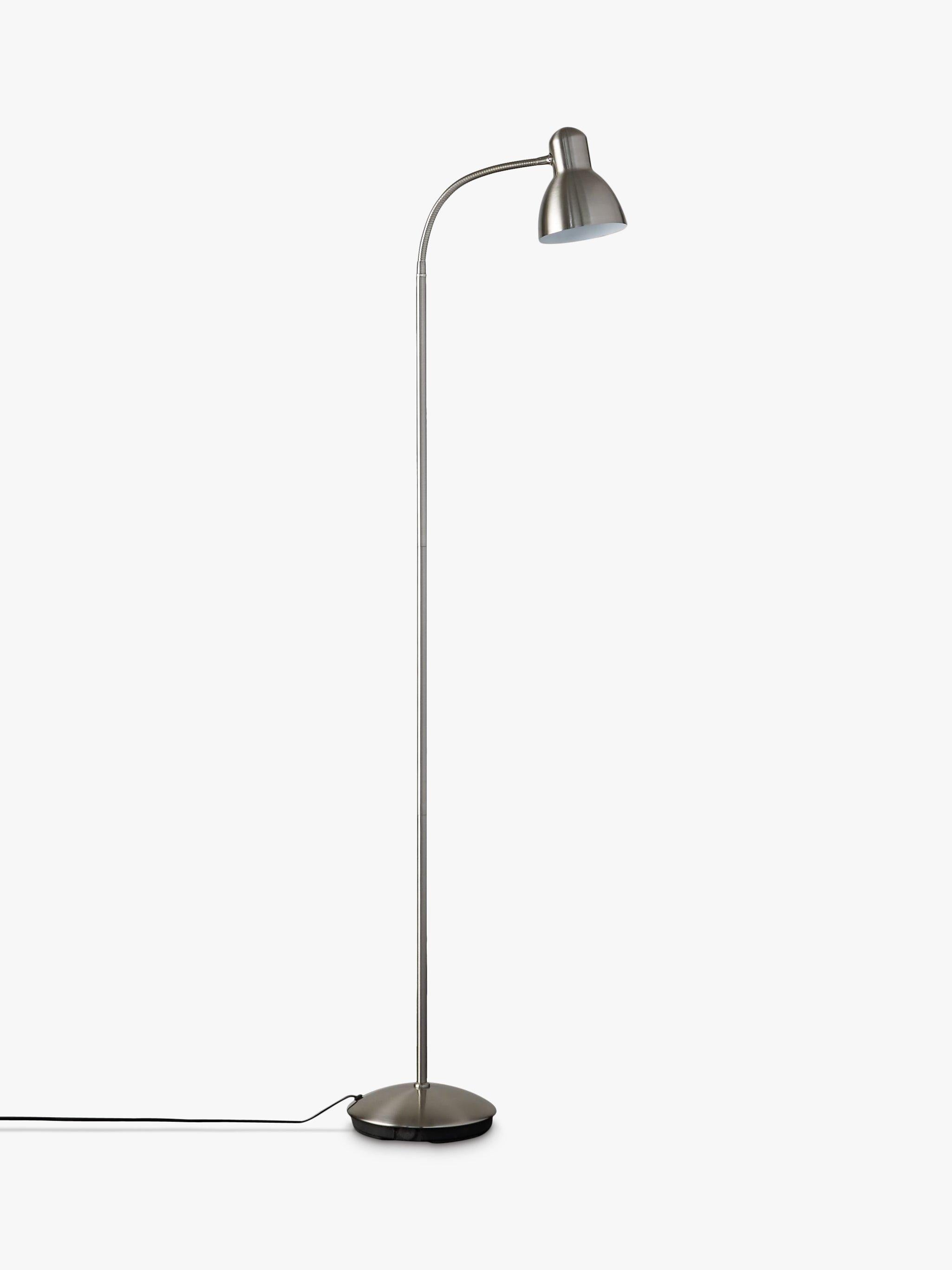 John Lewis Mykki LED floor lamp satin nickel - British product