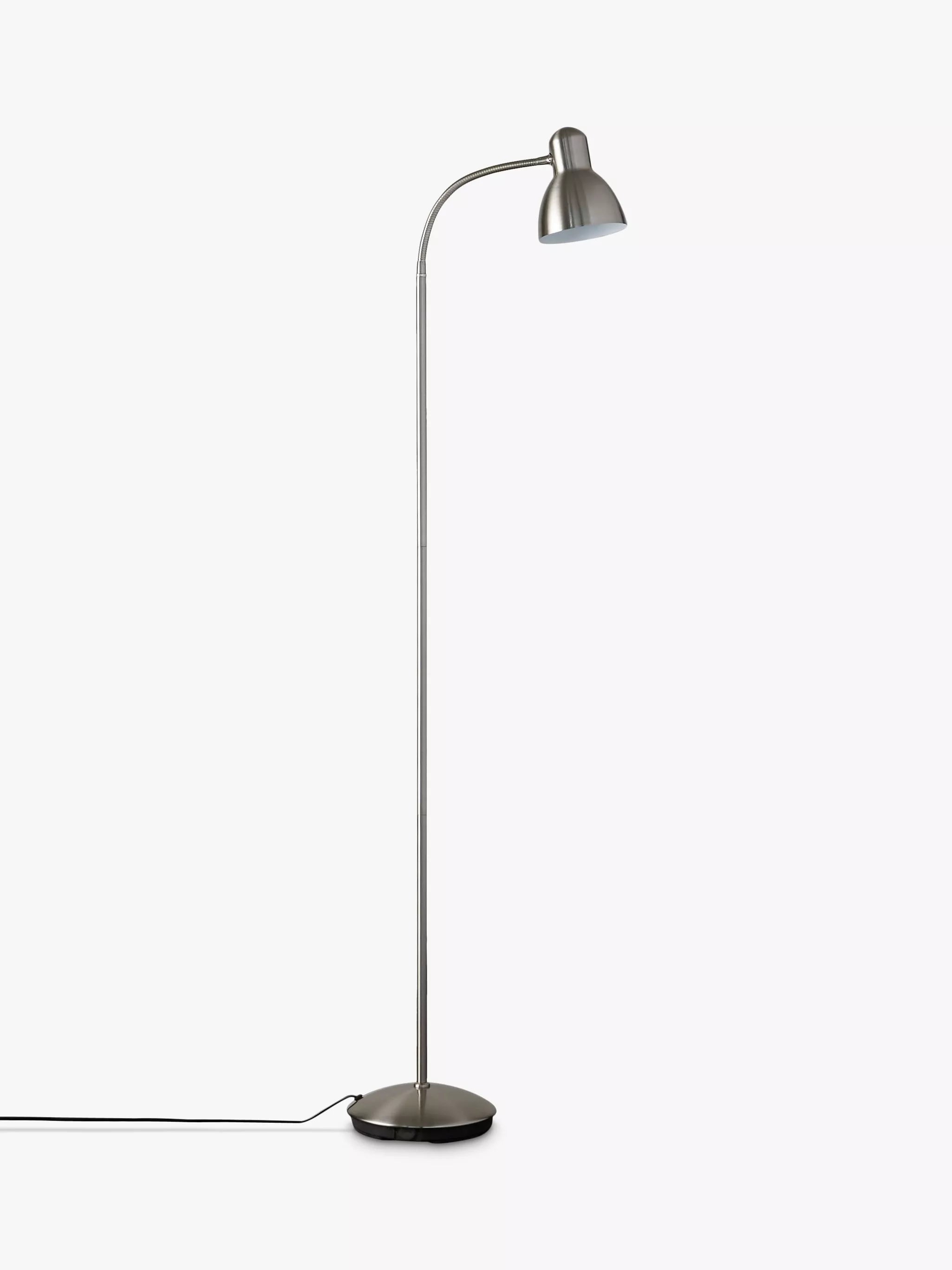 John Lewis Mykki LED floor lamp satin nickel - British product