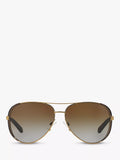 Michael Kors Chelsea aviator polarised sunglasses brown, imported from the UK