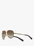 Michael Kors Chelsea aviator polarised sunglasses brown, imported from the UK