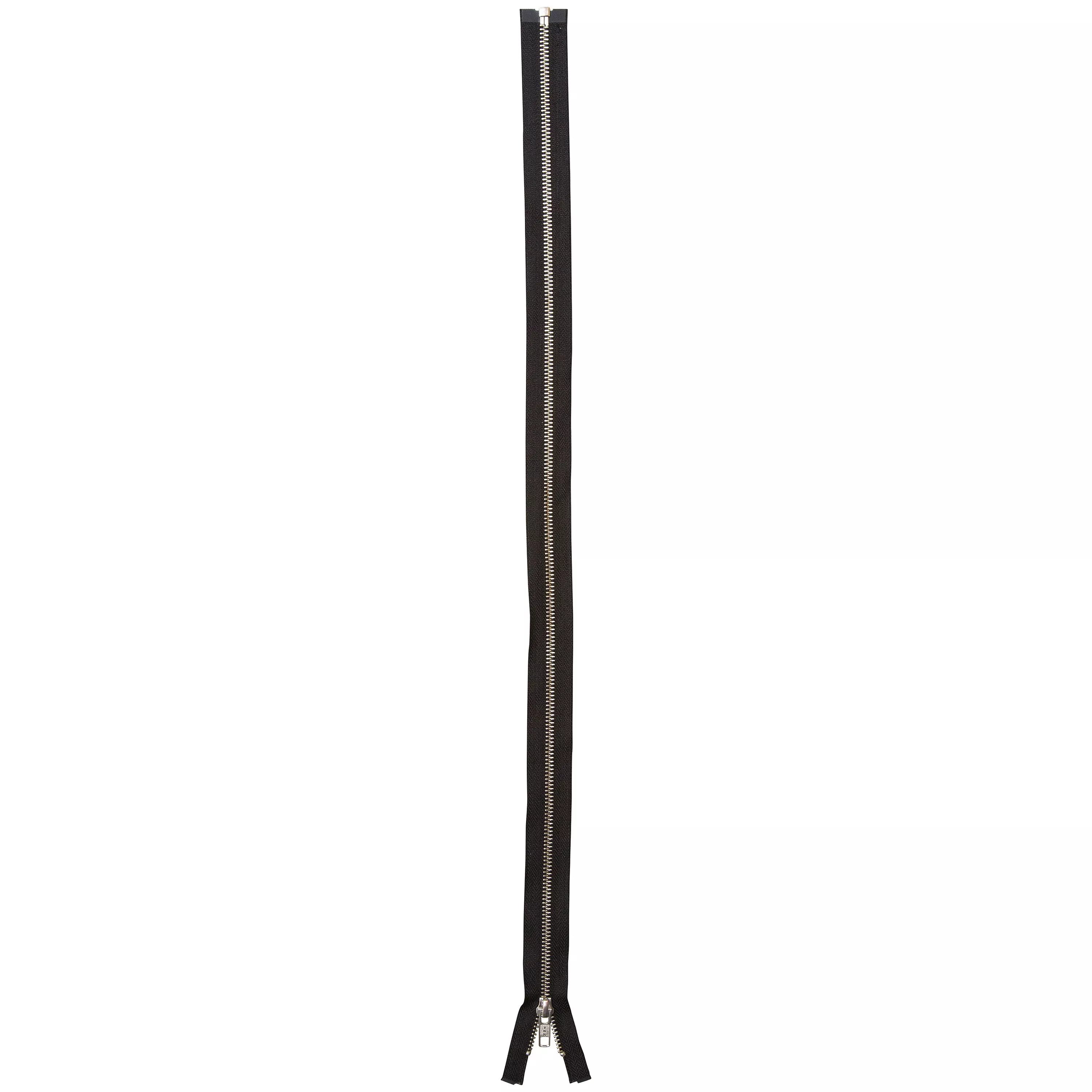 YKK silver metal teeth open end zip 66cm (British brand)
