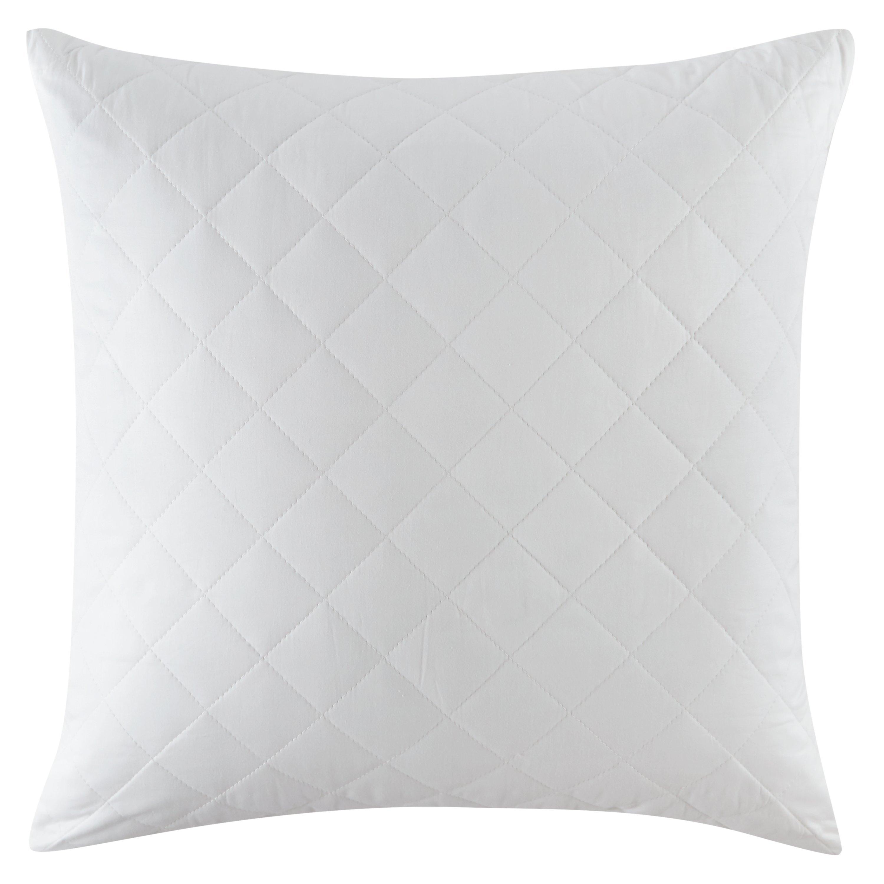 Protège-oreiller matelassé en coton John Lewis 65x65cm, importé du Royaume-Uni