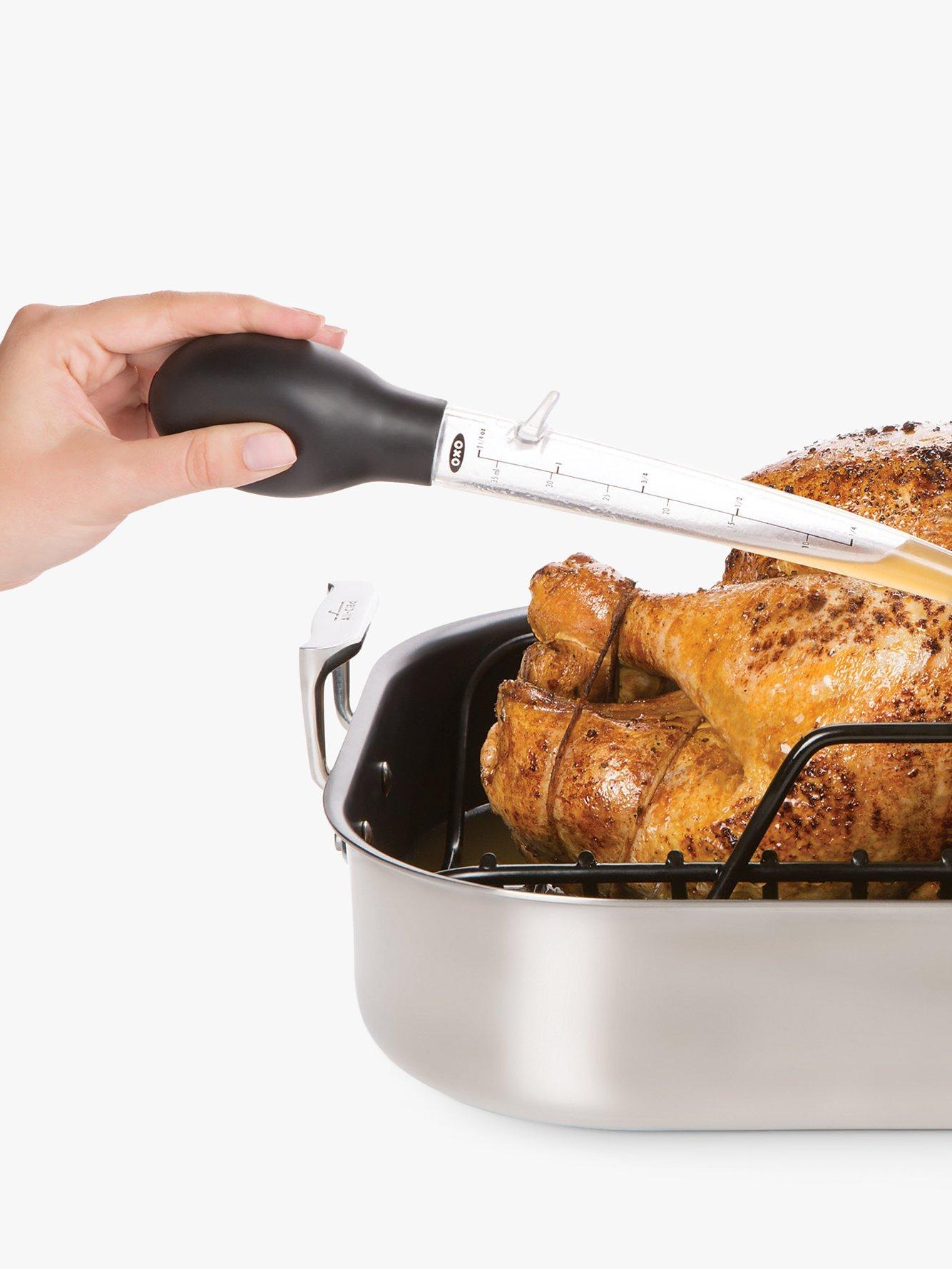 OXO Good Grips angled baster with cleaning brush (British brand)