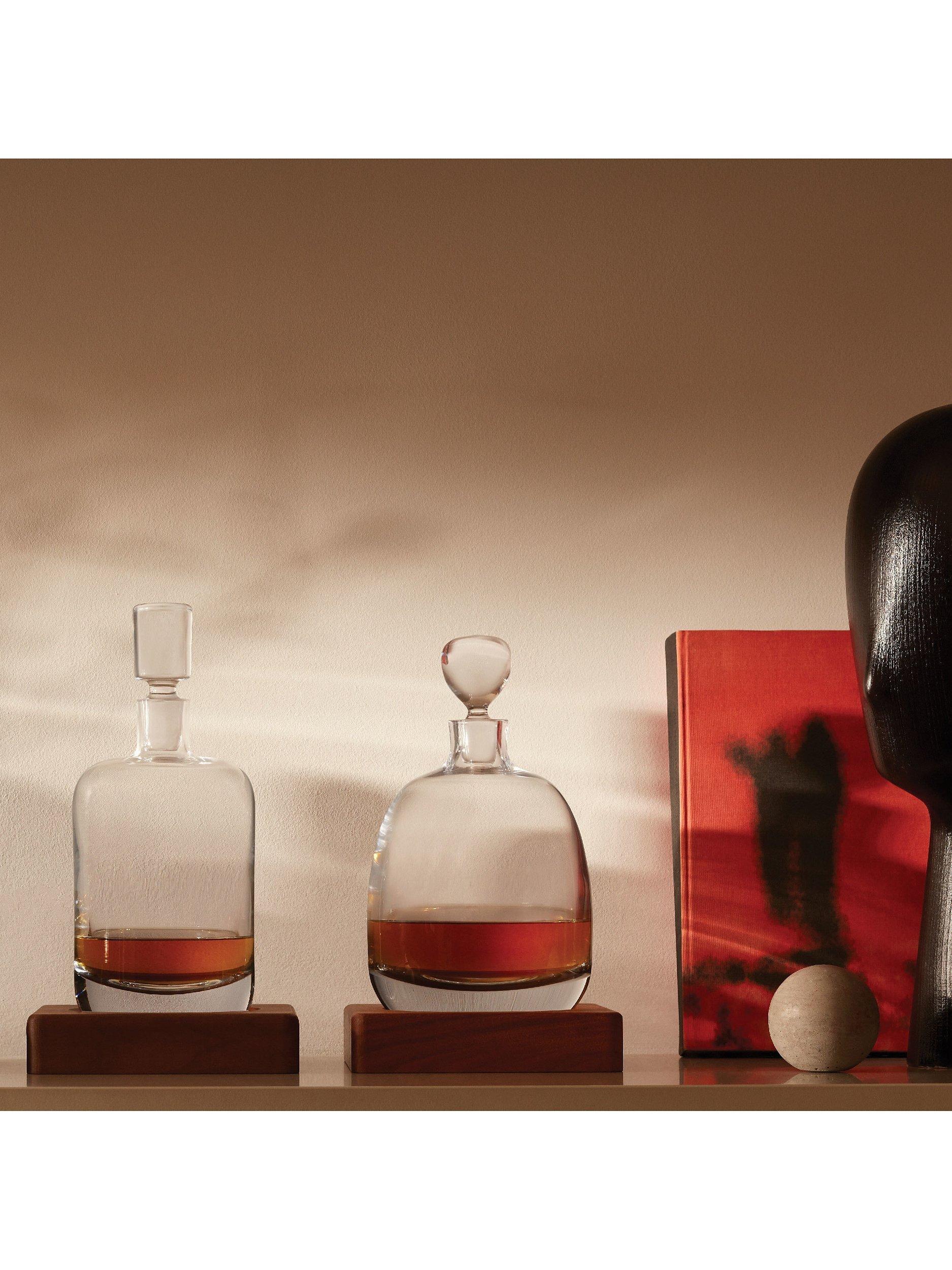 LSA International whisky decanter with walnut base 1.1L, UK version