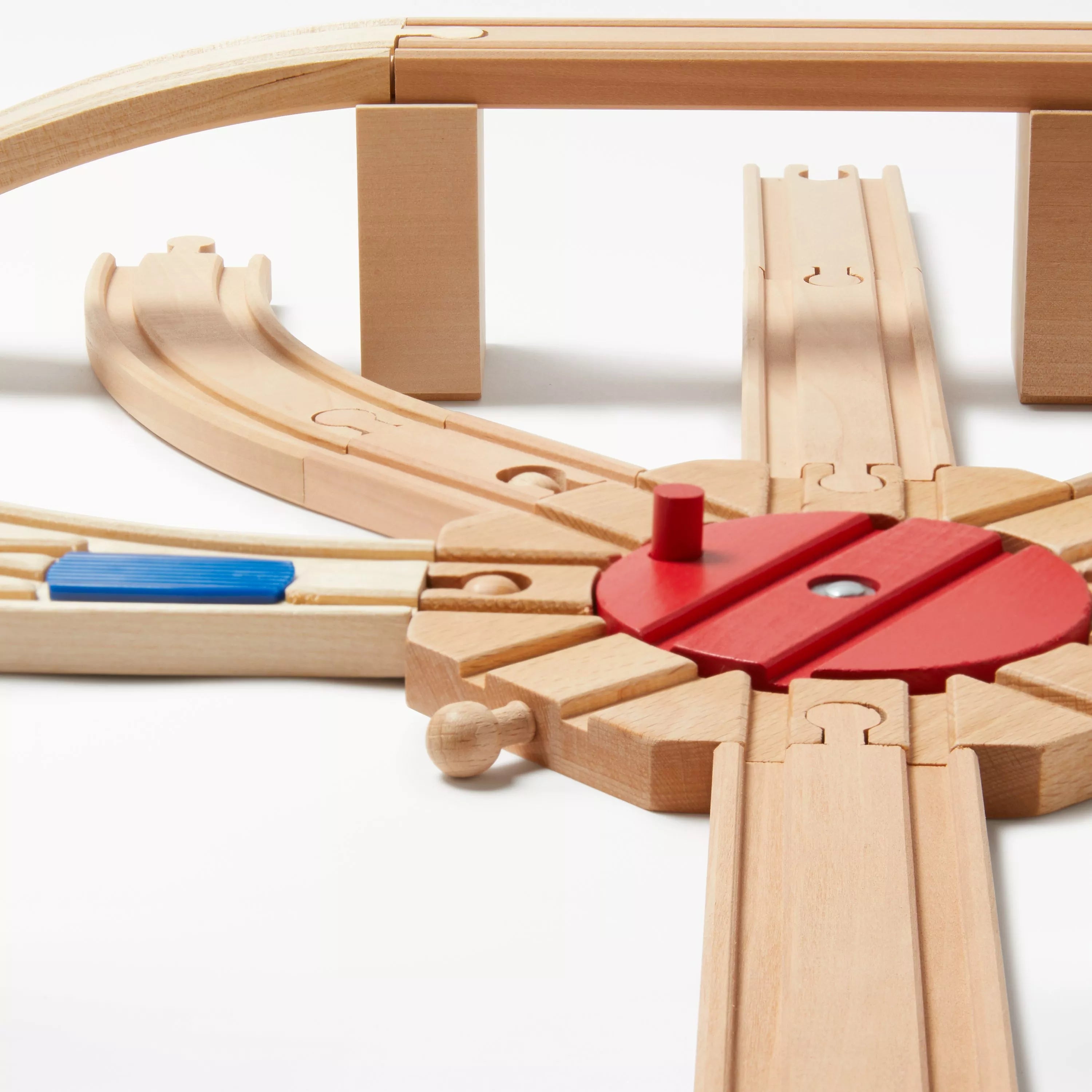 John Lewis wooden train expansion pack with 18 pieces, UK version