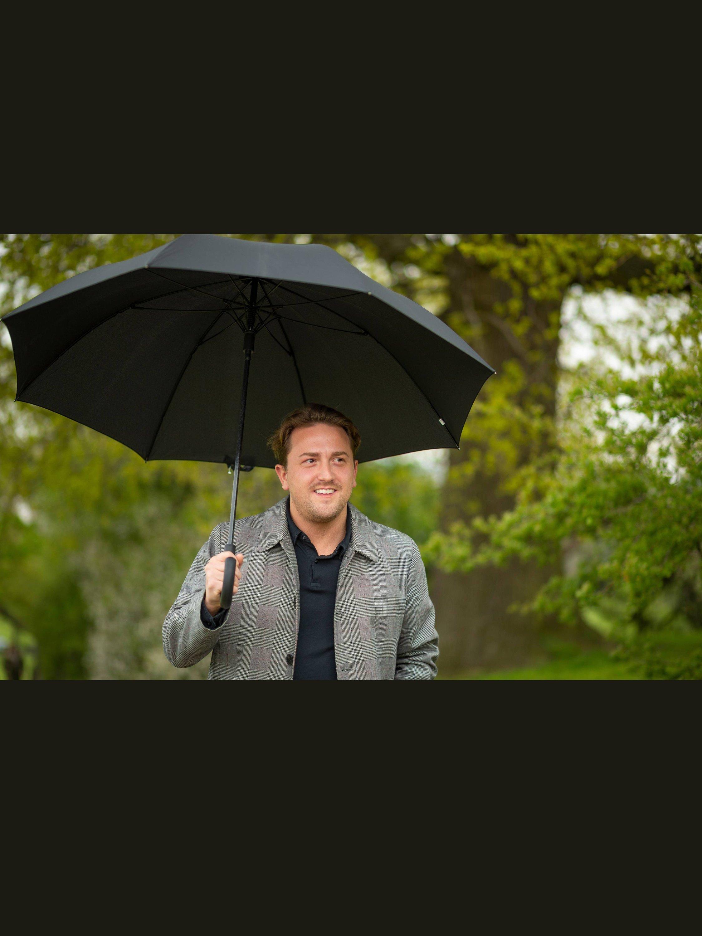 Fulton walking umbrella black 91cm, imported from the UK
