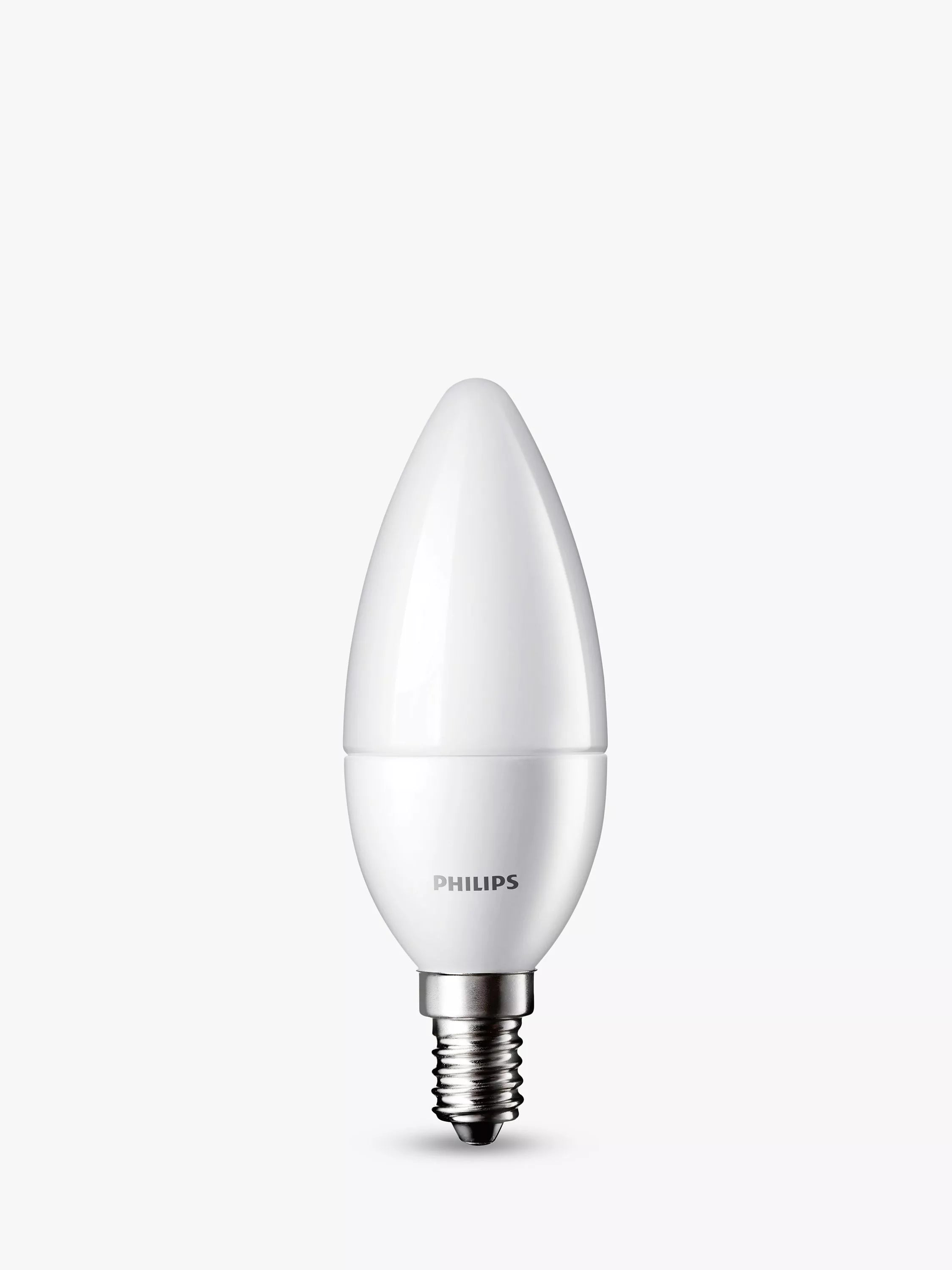 Philips LED candle light bulb frosted SES 5W (British brand)