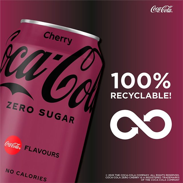 Coca-Cola Zero Sugar Cherry   8 x 330ml GOODS M&S   