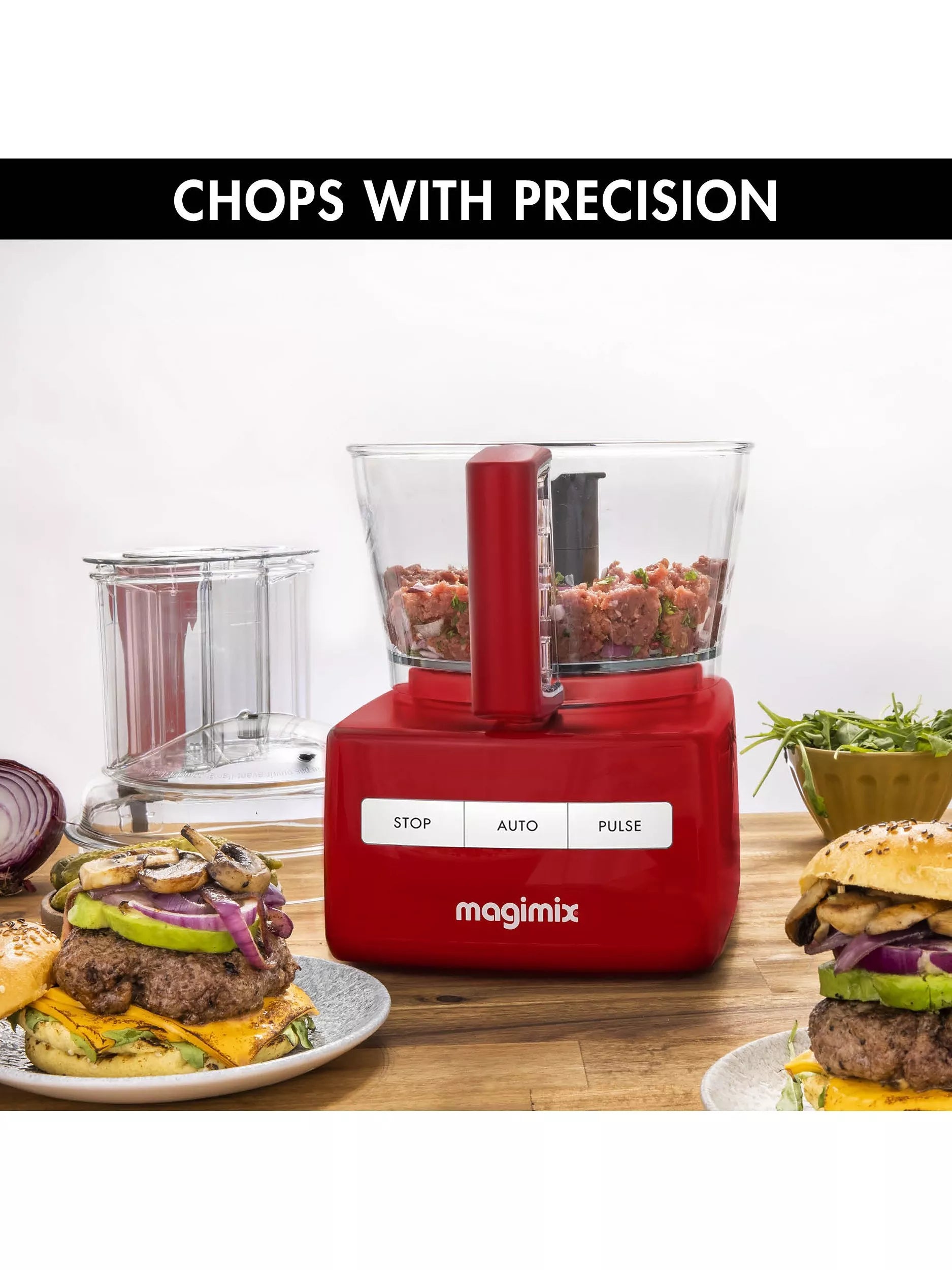 Magimix 5200XL food processor with bowls and discs, imported from the UK