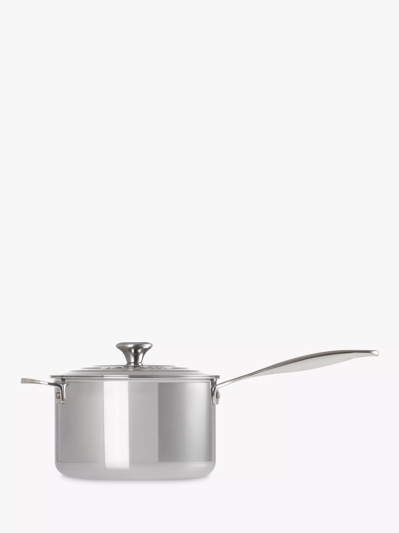 Le Creuset 3-ply stainless steel saucepan 20cm, UK version