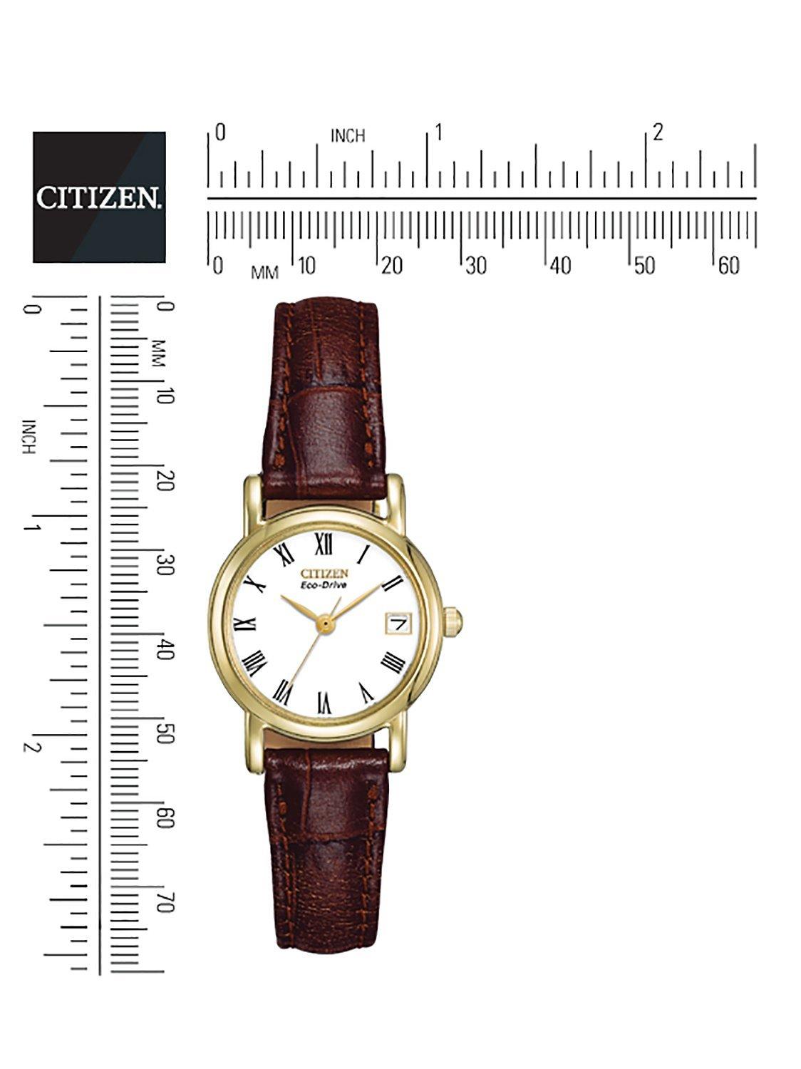 Citizen Eco-Drive leather strap watch 23mm (British brand)