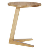 Case Cross round side table in solid oak finish, UK version