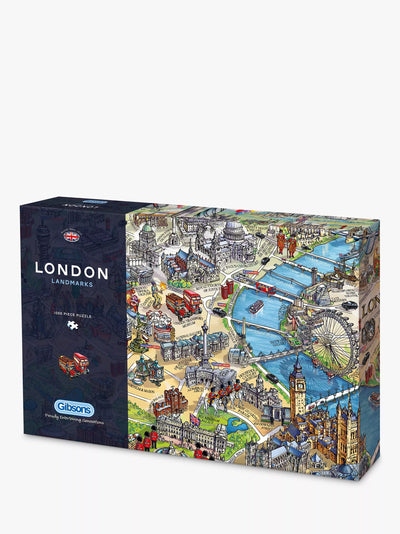 John Lewis Gibsons London Landmarks Jigsaw Puzzle (1000 Pieces)- Buy online at McGrocer