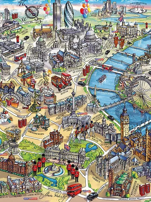 Gibsons London Landmarks jigsaw puzzle 1000 pieces, UK version