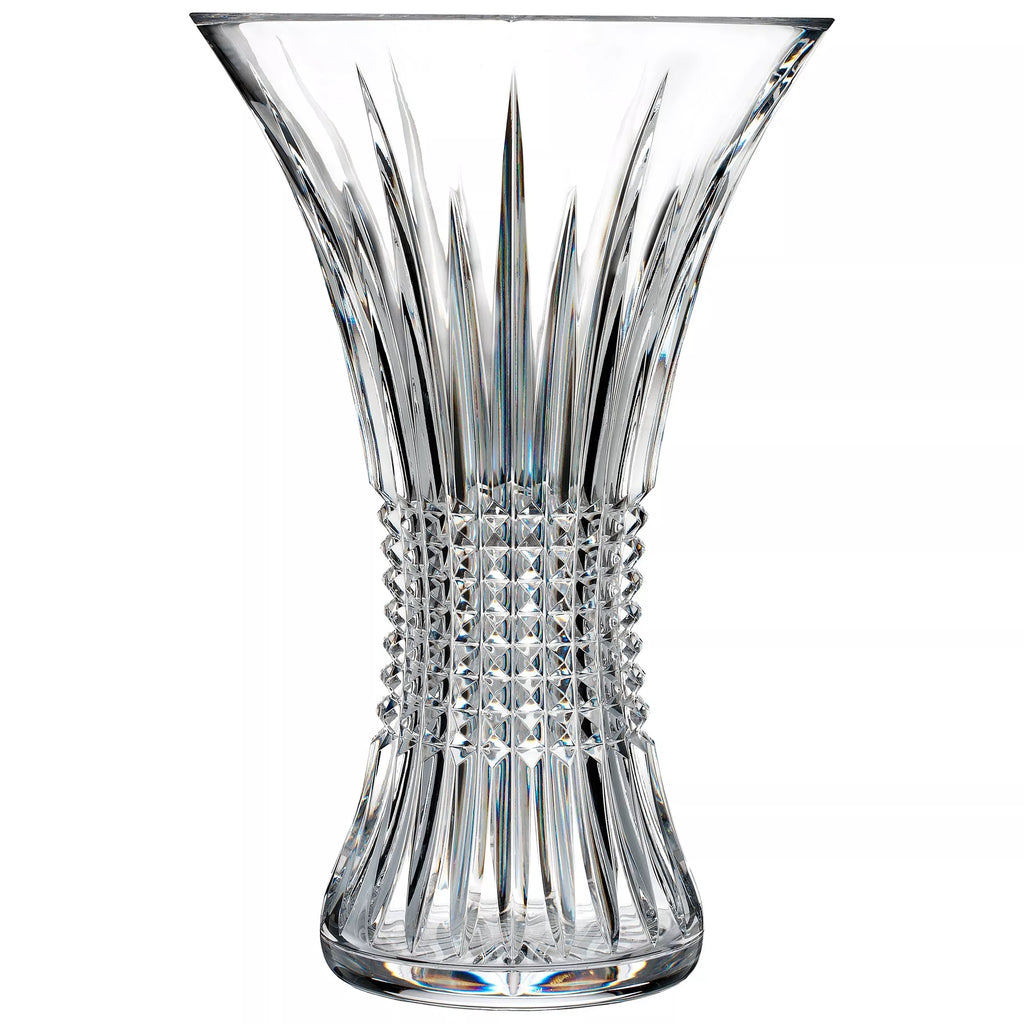 Waterford Crystal Lismore Diamond Cut Glass Vase, H30cm, Clear