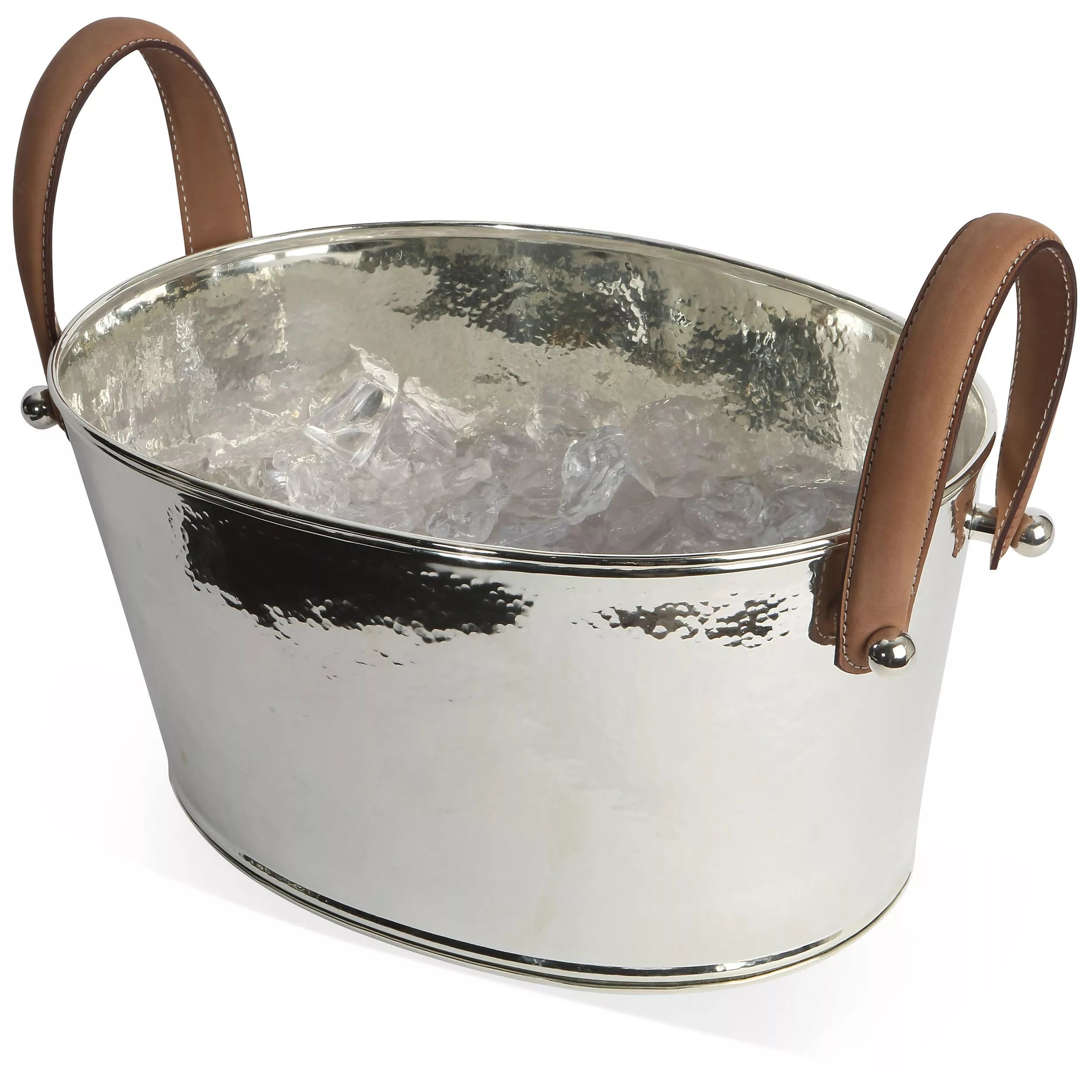 Culinary Concepts hammered champagne bath with leather handles, UK version