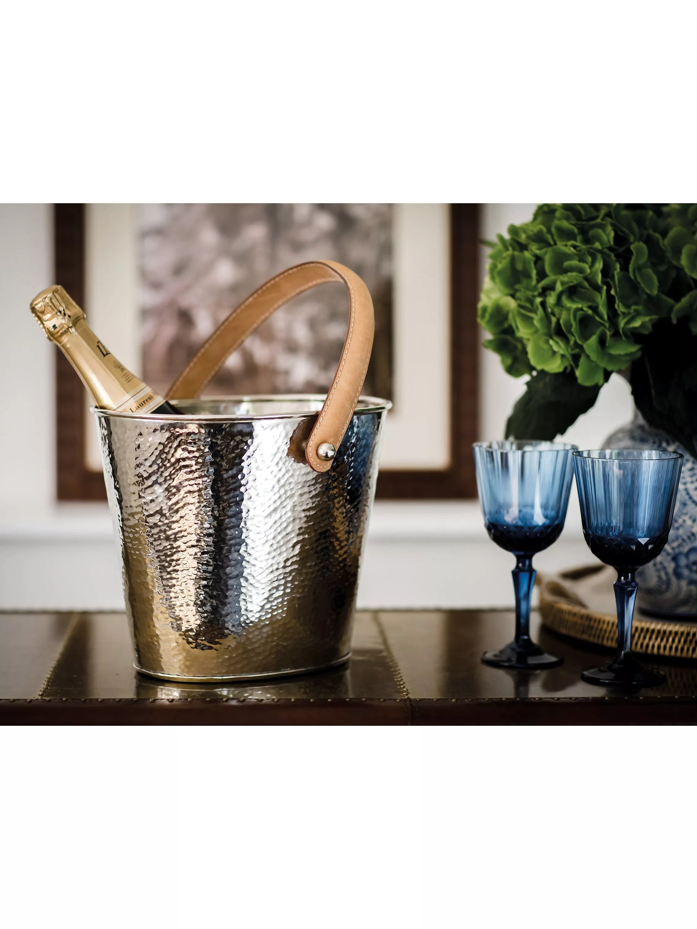 Culinary Concepts leather handle wine cooler two bottles - British product