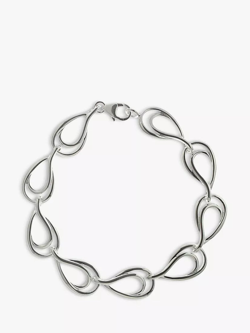Nina B sterling silver open links bracelet - British product