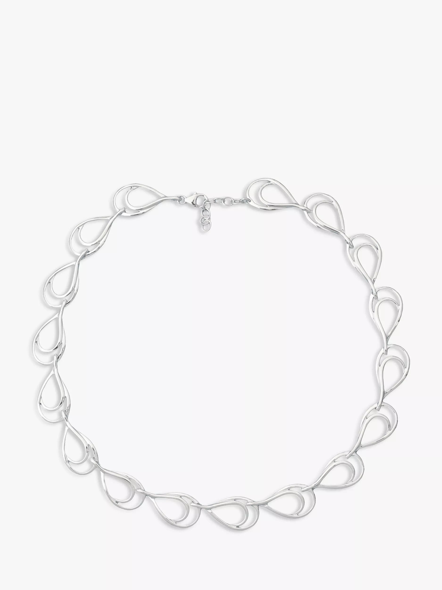 Nina B sterling silver open links necklace 45cm, imported from the UK