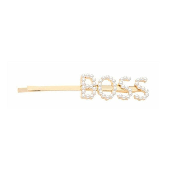 Envie Metal Pearl Letter Hairpins Boss Style - British product