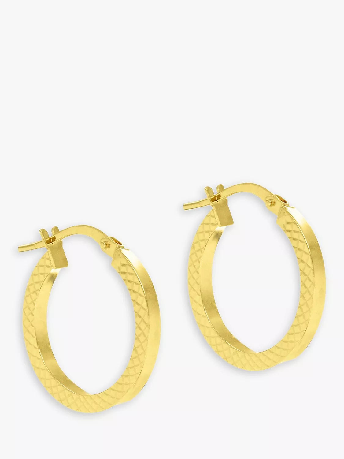 IBB Gold Cobra Hoop Earrings 15mm, UK version