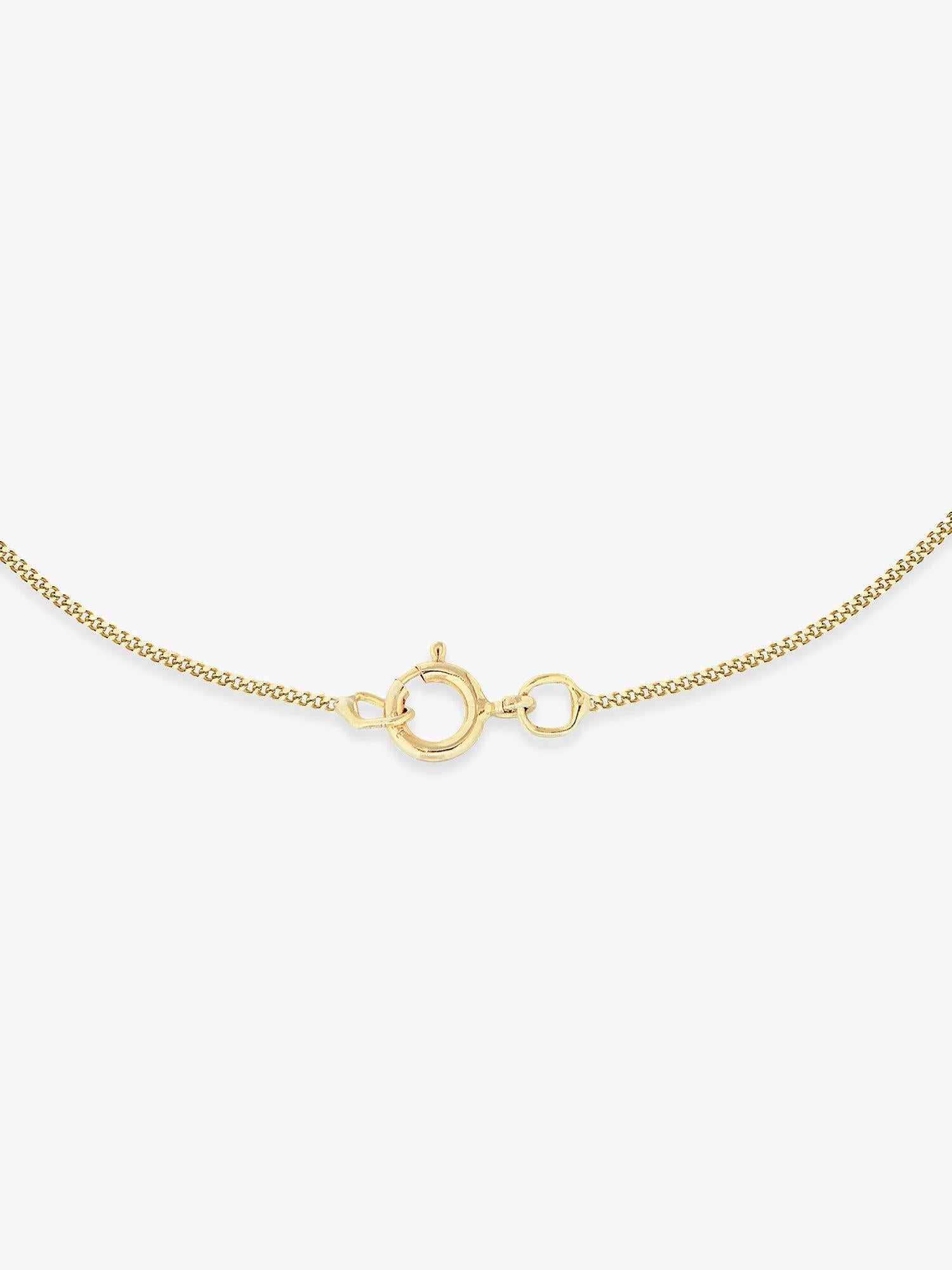IBB 9ct gold cubic zirconia initial pendant - British product