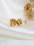 IBB 18ct gold knot stud earrings, imported from the UK