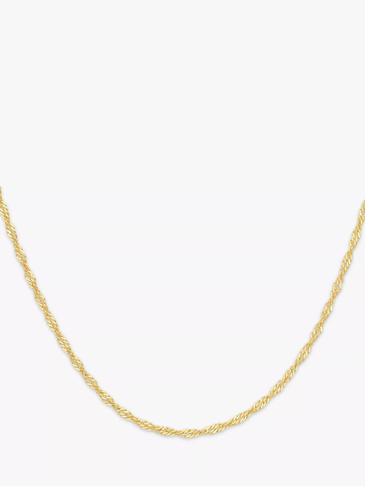 IBB 18ct gold twist curb chain necklace 46cm, imported from the UK