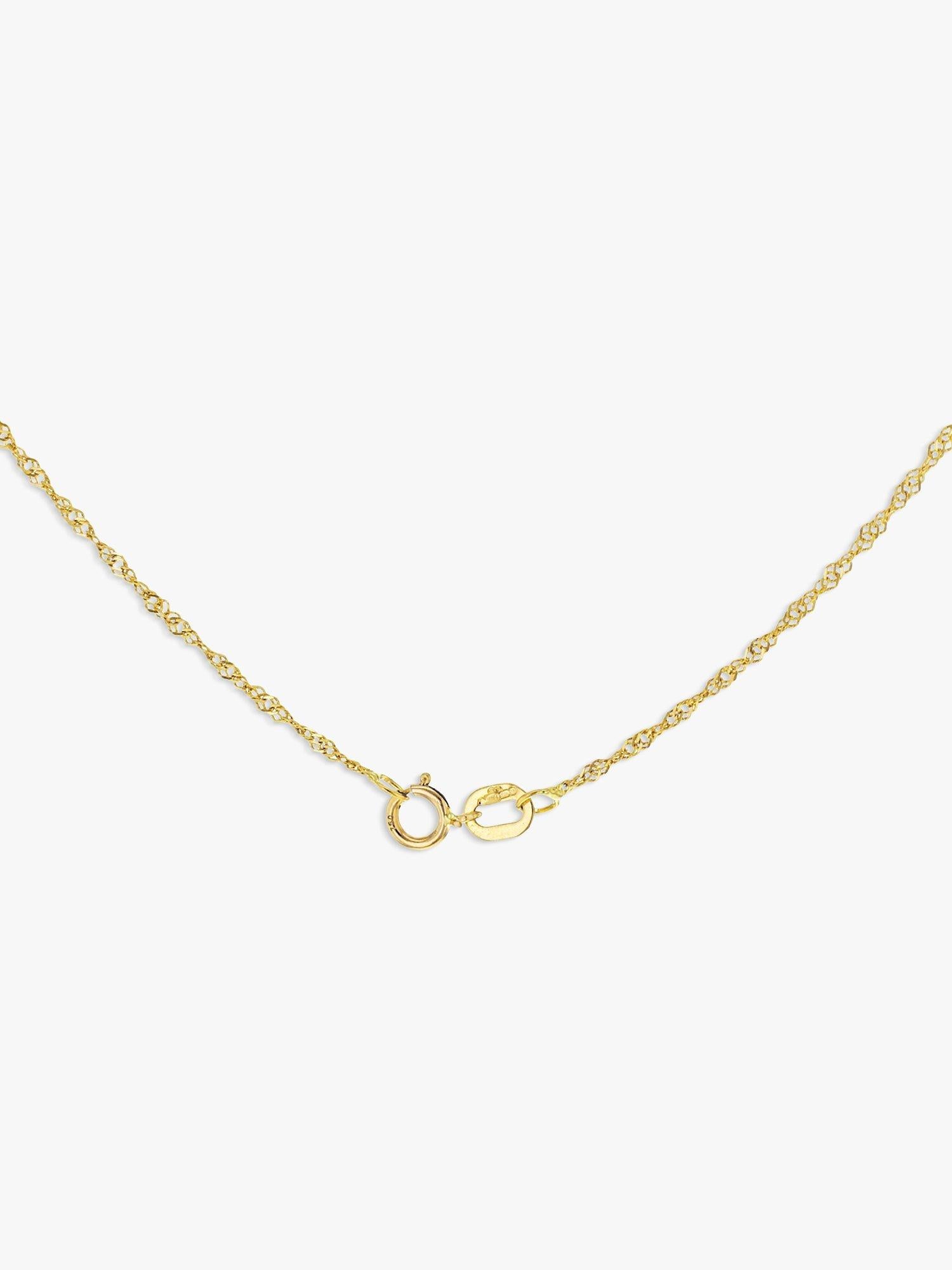 IBB 18ct gold twist curb chain necklace 46cm, imported from the UK