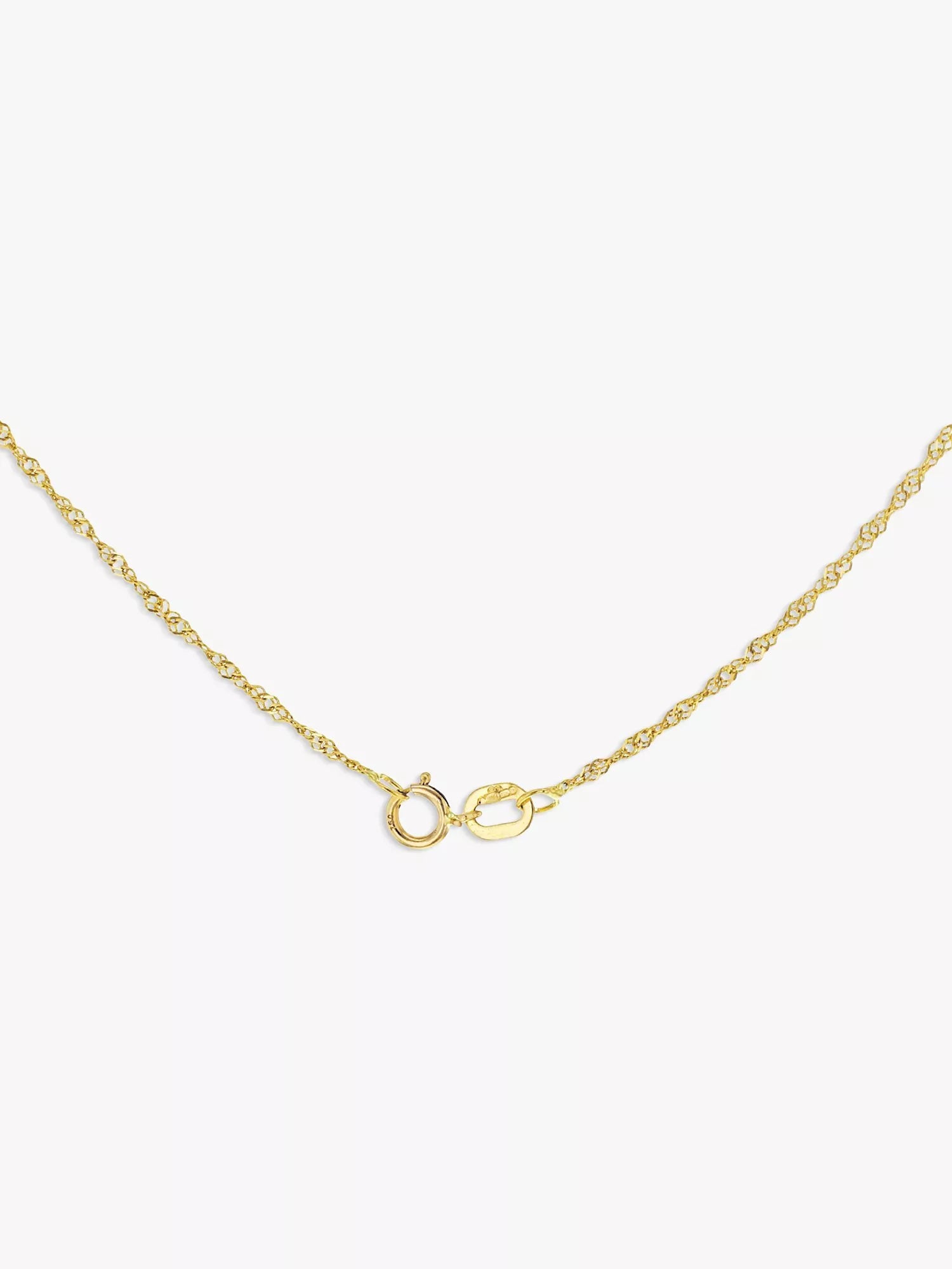 IBB 18ct gold twist curb chain necklace 46cm, imported from the UK