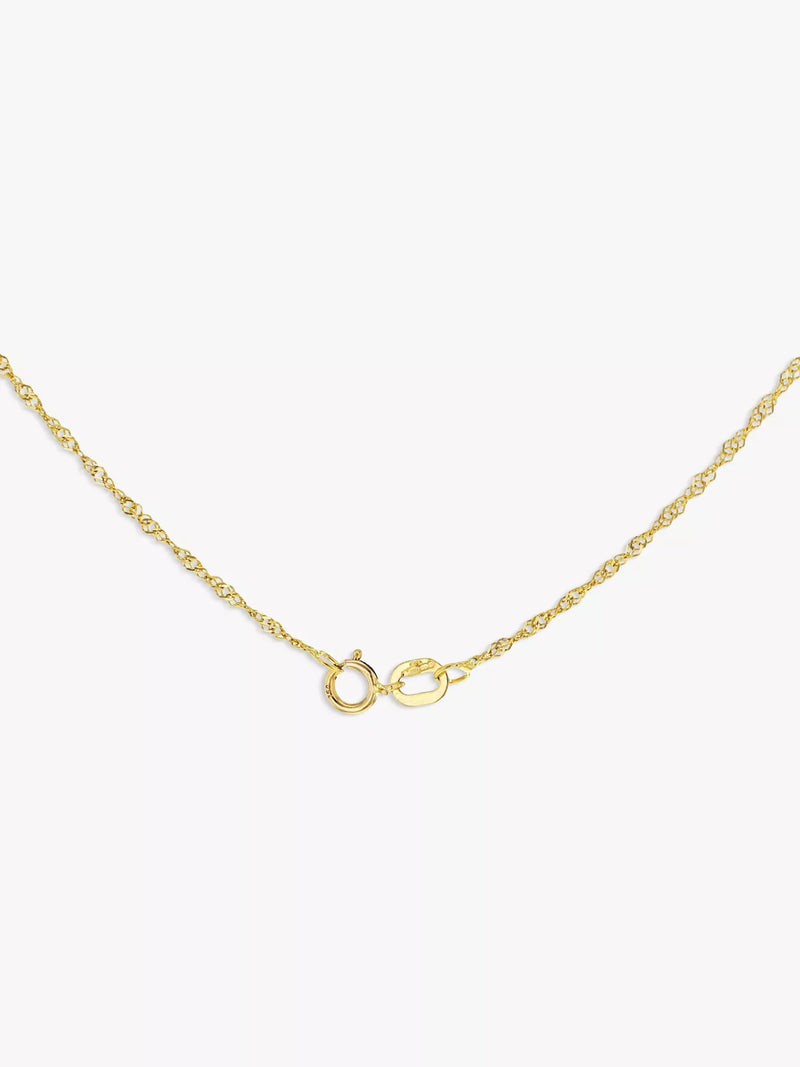 IBB 18ct gold twist curb chain necklace 46cm, imported from the UK