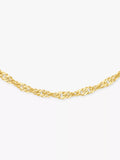 IBB 18ct gold twist curb chain necklace 46cm, imported from the UK