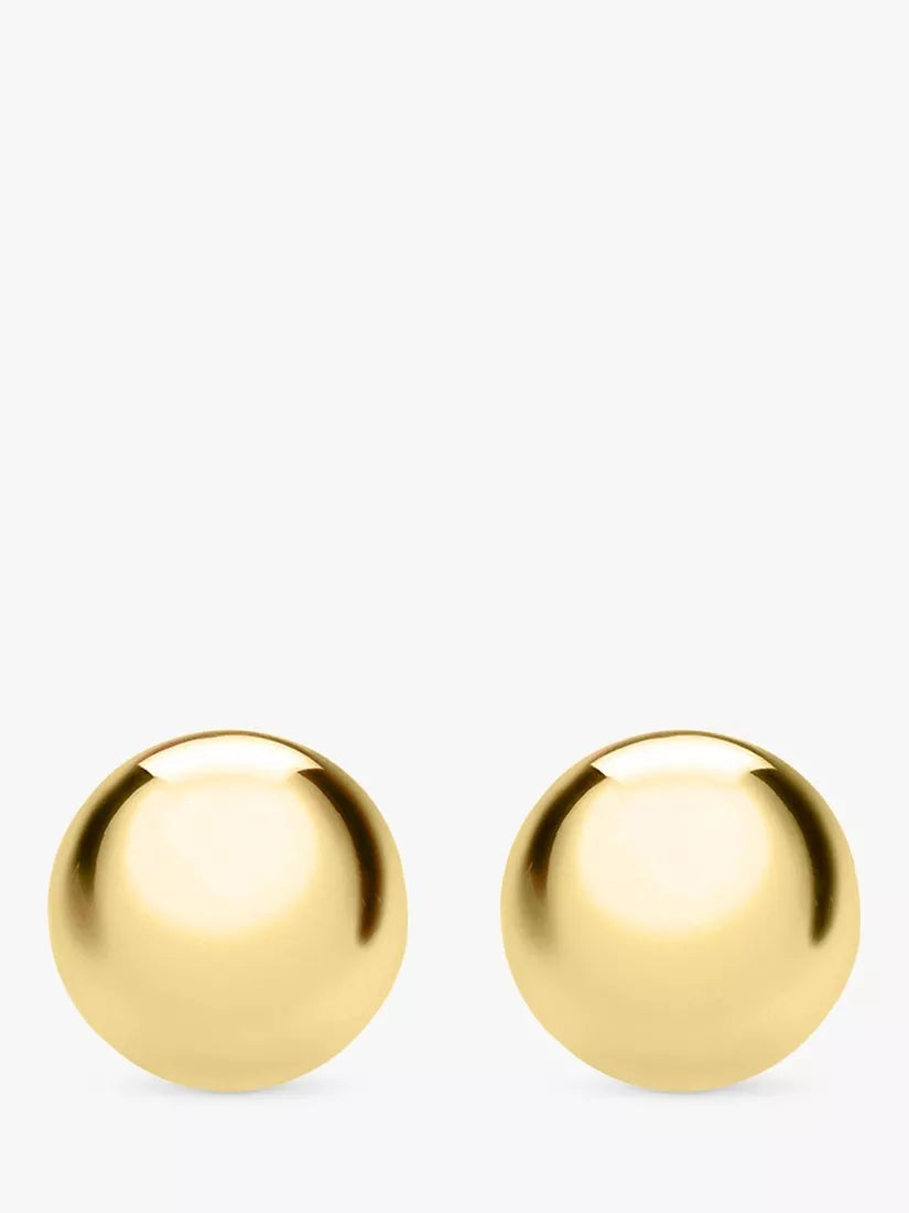 IBB 18ct gold ball stud earrings - (British brand)