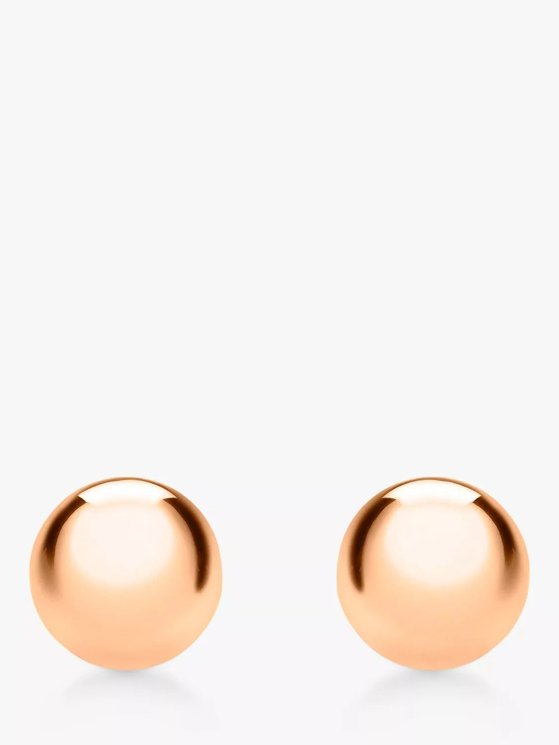 IBB rose gold ball stud earrings 18ct (British brand)