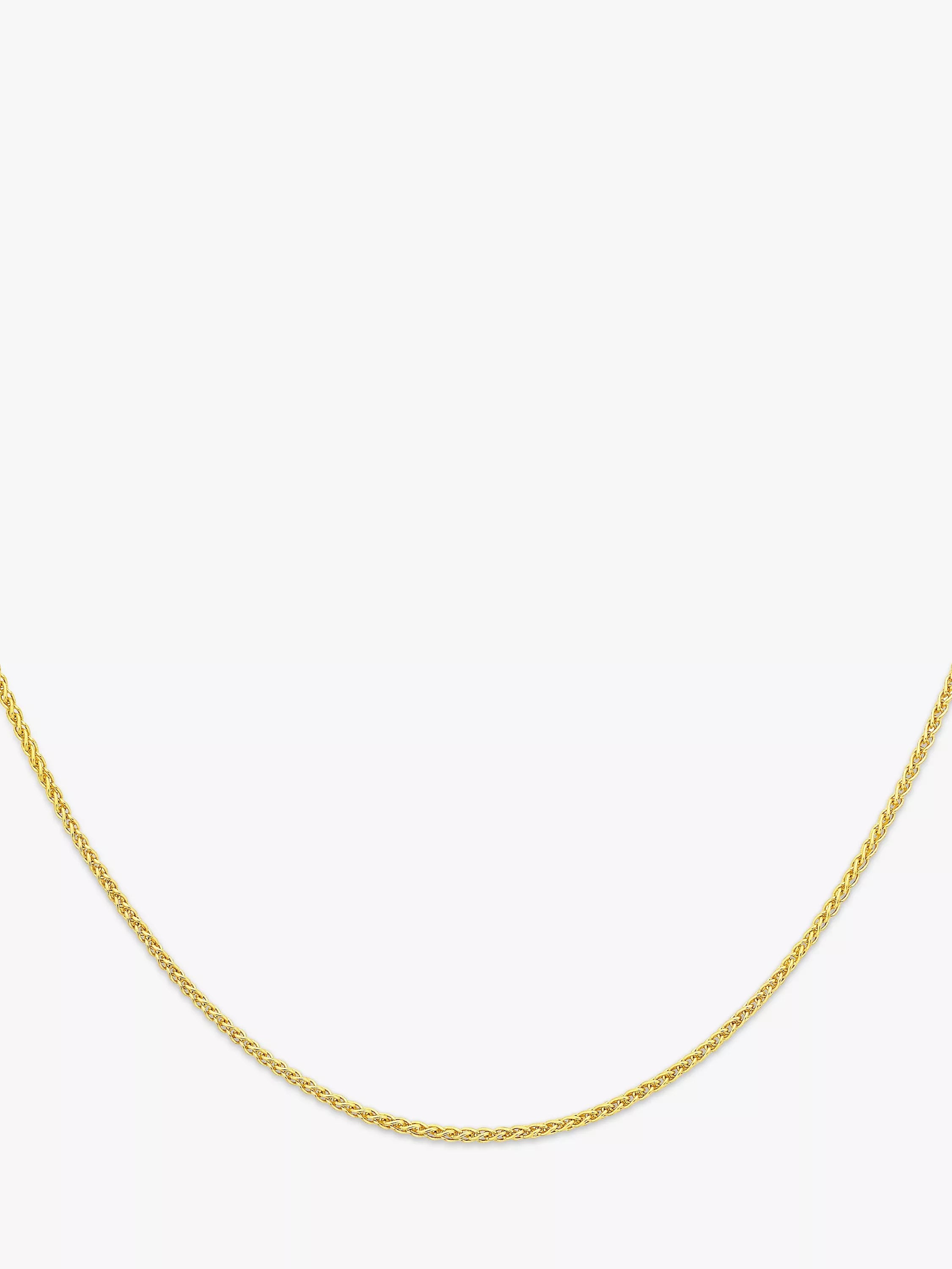 IBB 18ct yellow gold spiga chain necklace - British product