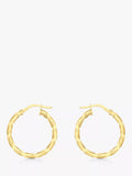 IBB twist creole earrings 9ct gold 25mm - British product