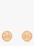IBB 9ct gold swirl dome stud earrings - British product