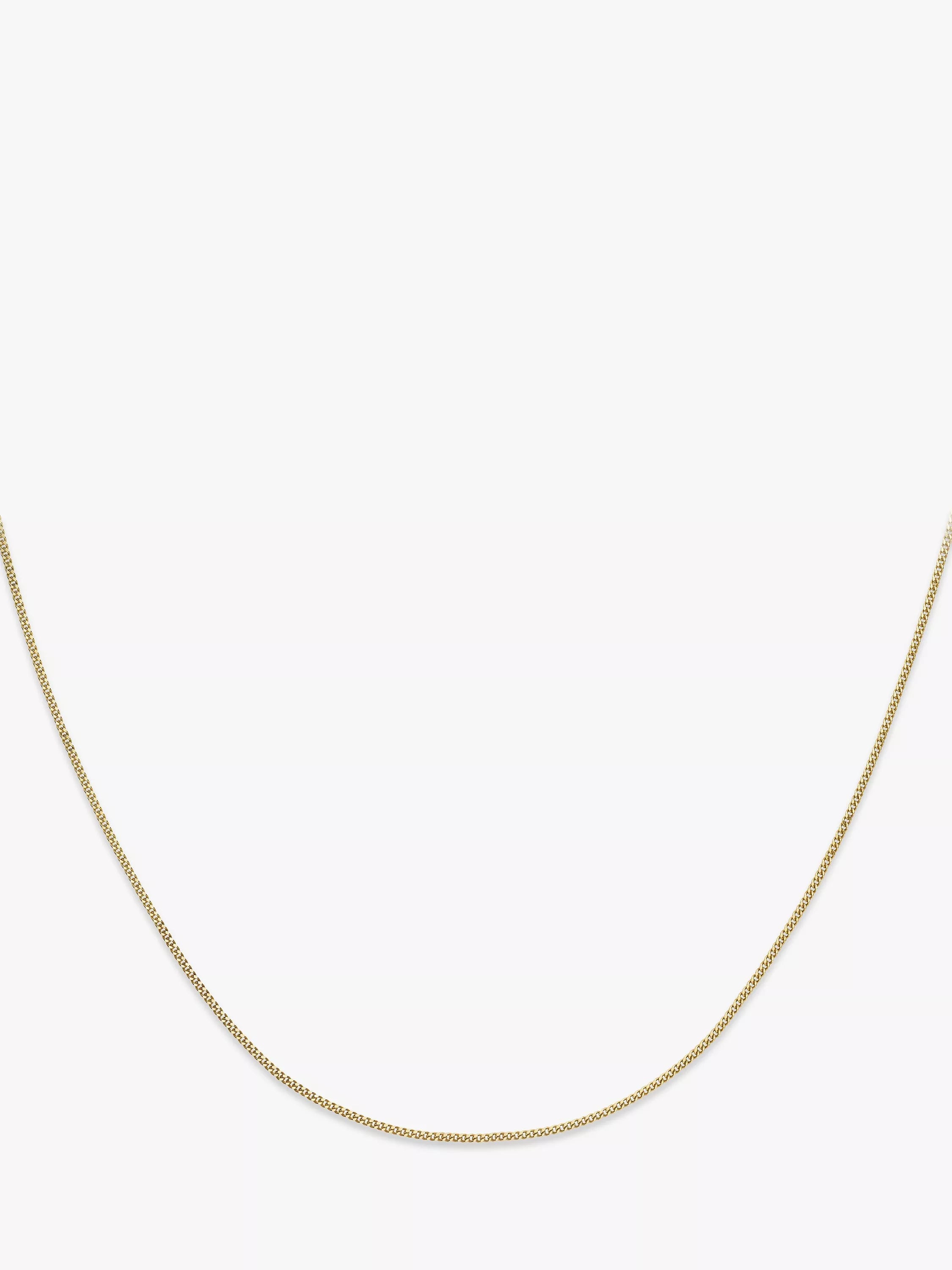IBB gold curb chain necklace diamond cut 46cm, UK version