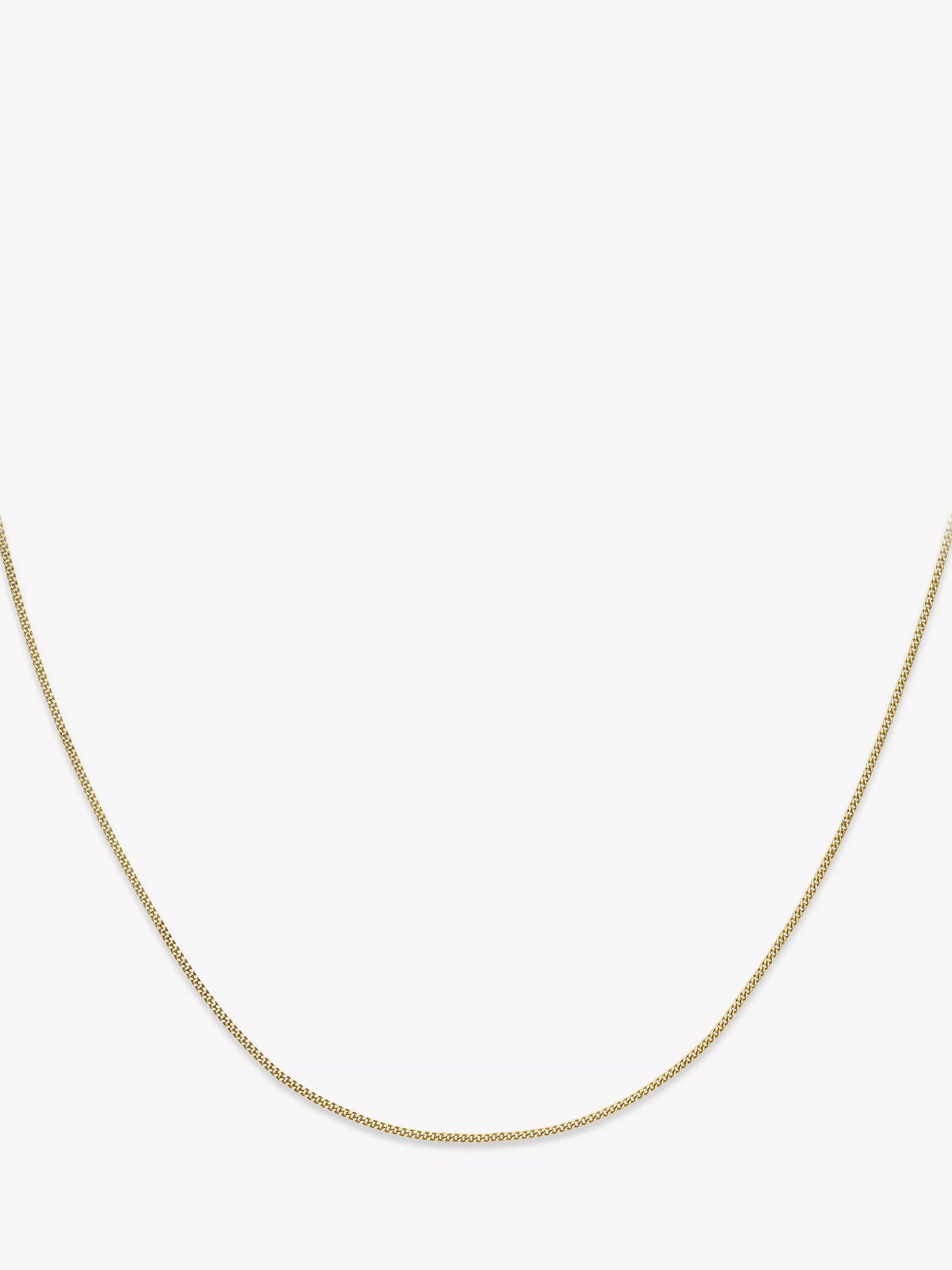 IBB gold curb chain necklace diamond cut 46cm, UK version
