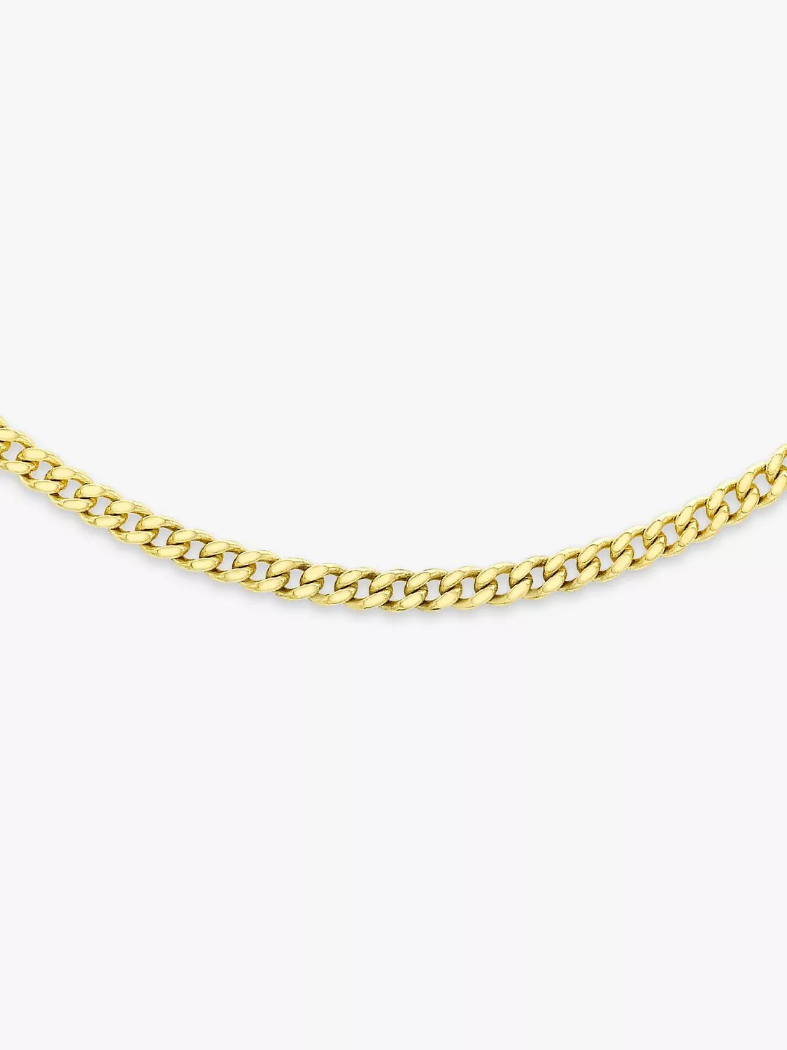 IBB gold curb chain necklace diamond cut 46cm, UK version