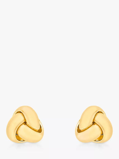 John Lewis IBB 18ct Yellow Gold Knot Stud Earrings- Buy online at McGrocer